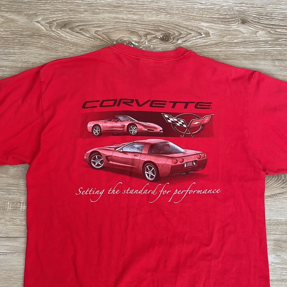 Vintage Corvette racing graphic t shirt Y2K - Large